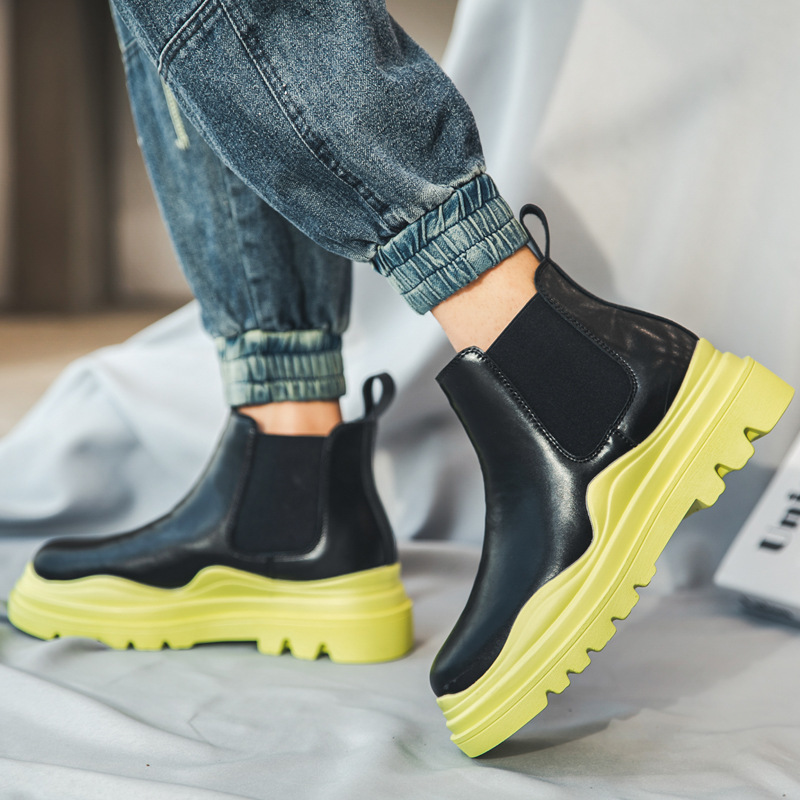 Boots Men Chelsea Slip on Pu Leather Ankle Platform Non Casual Chunky Heel Botas Punk Gothic Shoes Green Short 221008, 1813 black
Boots Men Chelsea Slip on Pu Leather Ankle Platform Non Casual Chunky Heel Botas Punk Gothic Shoes Green Short 221008, 1813 black