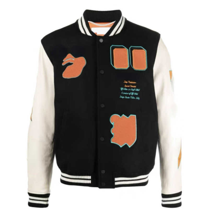 Ow designer jacket mens baseball jackets off Embroidered sportswear man Cardigan coat women Hip Hop Loose Sweatshirt Coats 88, No.1
Ow designer jacket mens baseball jackets off Embroidered sportswear man Cardigan coat women Hip Hop Loose Sweatshirt Coats 88, No.1