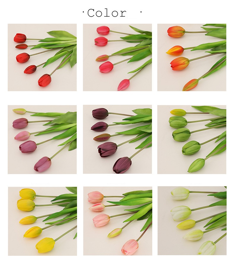 Wedding Flowers 5 Heads Artificial Tulip Flower for Home Wedding Decorations