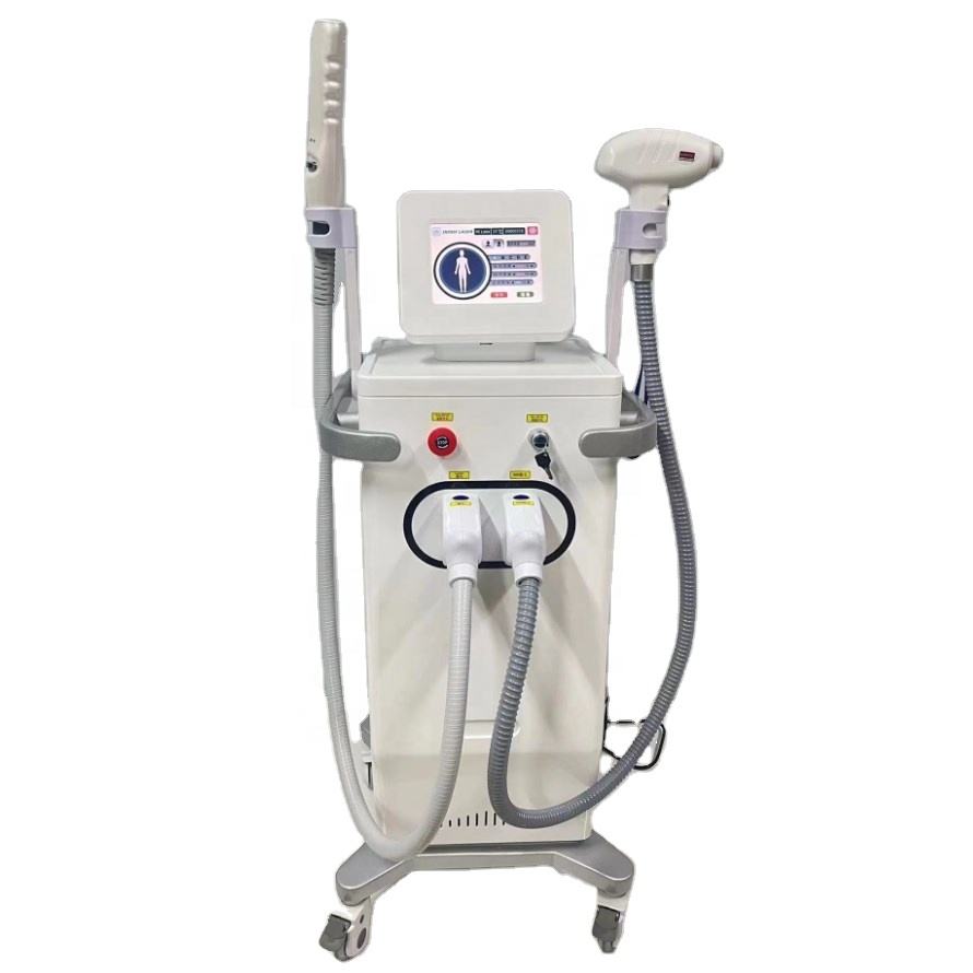 New Ce 2in1 808 Diode Laser Hair Removal Q Switched Nd Yag 755 Nm Picosecond Laser Tattoo Remove Machine