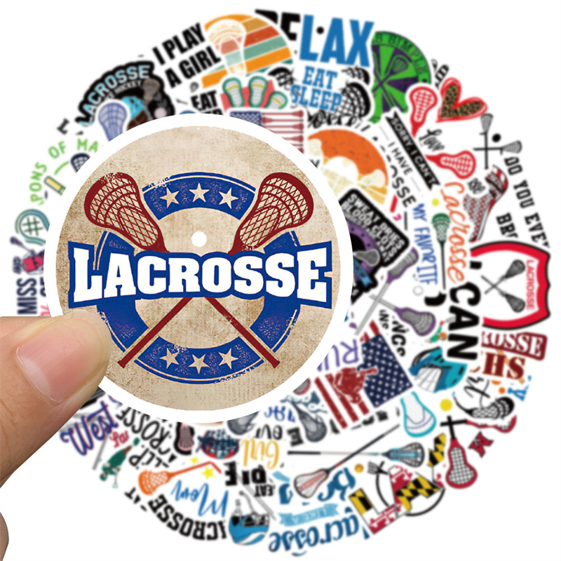 50PCS lacrosse sport Stickers hockey Graffiti Kids Toy Skateboard car Motorcycle Bicycle Sticker Decals Wholesale