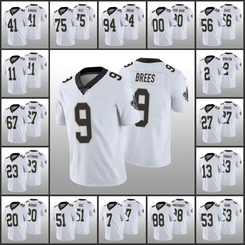 25D Jersey New Orleans''Saints''Men #9 Drew Brees 41 Alvin Kamara 7 Taysom Hill 2 Jameis Winston''NFL''Women Youth Custom White Vapor Limited, Mens st
25D Jersey New Orleans''Saints''Men #9 Drew Brees 41 Alvin Kamara 7 Taysom Hill 2 Jameis Winston''NFL''Women Youth Custom White Vapor Limited, Mens st