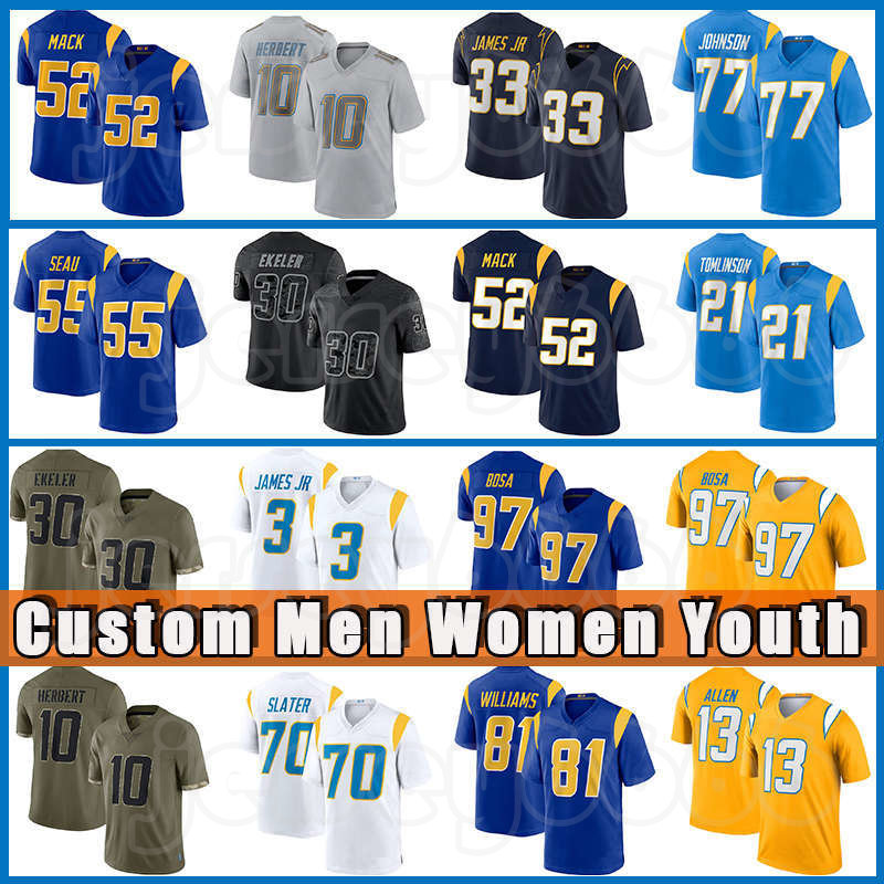 52 Khalil Mack 10 Justin Herbert Football 3 Derwin James Jr Jerseys Austin Ekeler Joey Bosa Keenan Allen J.C. Jackson Mike Williams Asante Samuel Jr LaDainian Tomlinson, Custom women(shandian)
52 Khalil Mack 10 Justin Herbert Football 3 Derwin James Jr Jerseys Austin Ekeler Joey Bosa Keenan Allen J.C. Jackson Mike Williams Asante Samuel Jr LaDainian Tomlinson, Custom women(shandian)