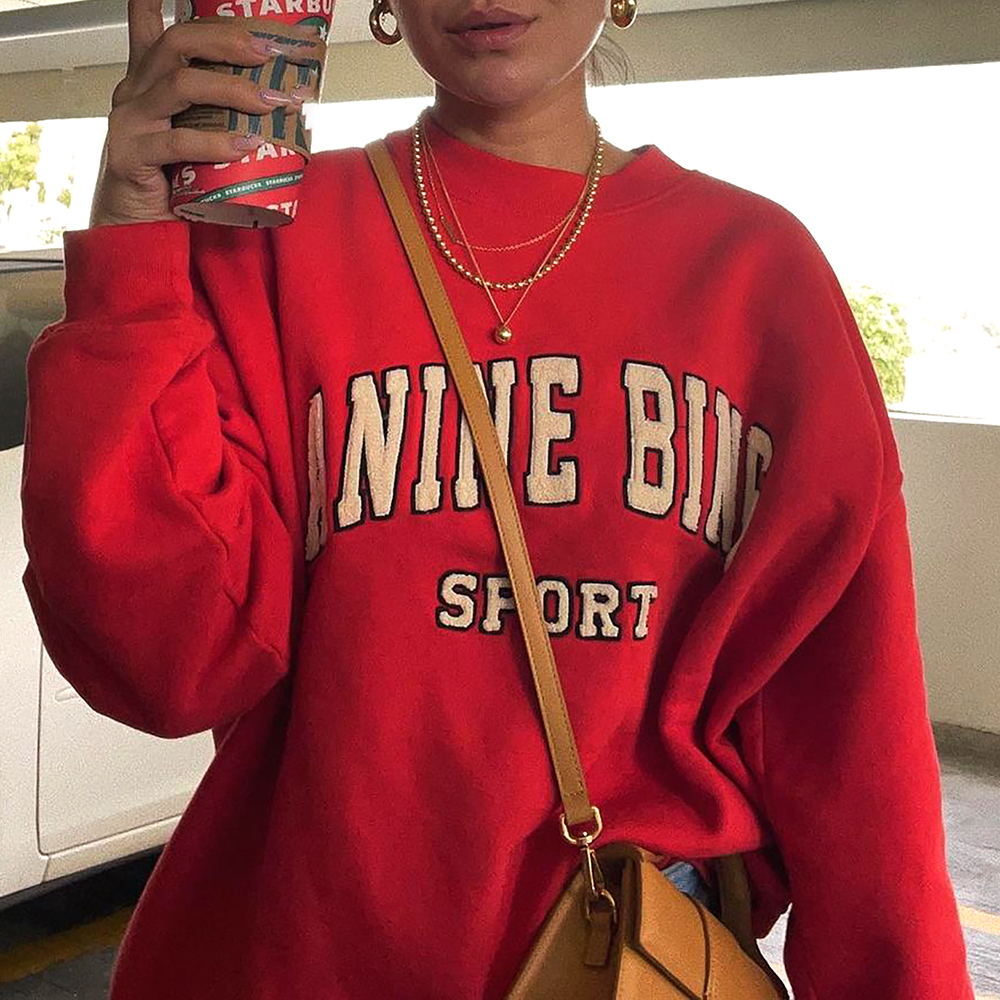 Women s Hoodies Sweatshirts Rowling Mirror Letter Flocking Print Red Sweatshirt Women Long Sleeve O Neck Cotton Classic Tops Female Casual Streetwear 221008, Picture color
Women s Hoodies Sweatshirts Rowling Mirror Letter Flocking Print Red Sweatshirt Women Long Sleeve O Neck Cotton Classic Tops Female Casual Streetwear 221008, Picture color