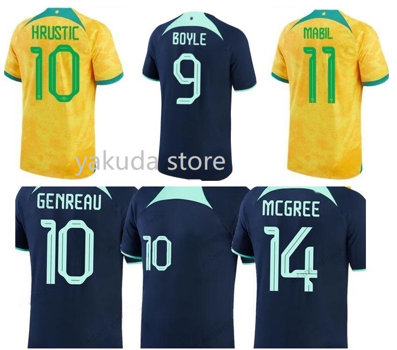 2023 Australia National Team Soccer Jerseys Home Away LECKIE MACLAREN HRUSTIC MABIL MOOY Football Shirts Yakuda store Thai Quality Customized Jersey Tops, 22-23 home with patch
2023 Australia National Team Soccer Jerseys Home Away LECKIE MACLAREN HRUSTIC MABIL MOOY Football Shirts Yakuda store Thai Quality Customized Jersey Tops, 22-23 home with patch