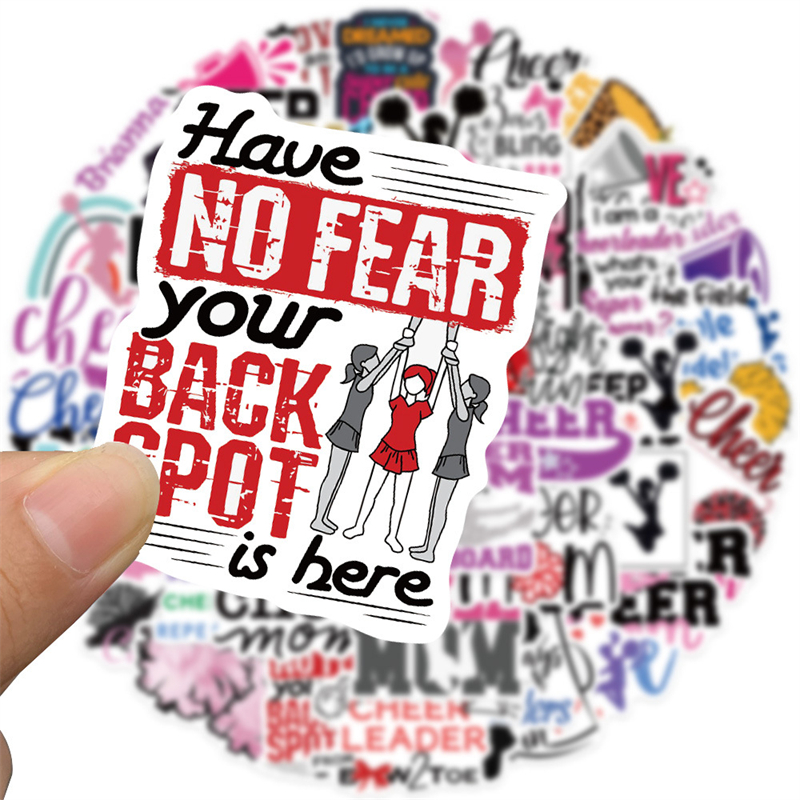 50PCS Cheerleader Stickers Cheerleading Girl Graffiti Kids Toy Skateboard car Motorcycle Bicycle Sticker Decals Wholesale