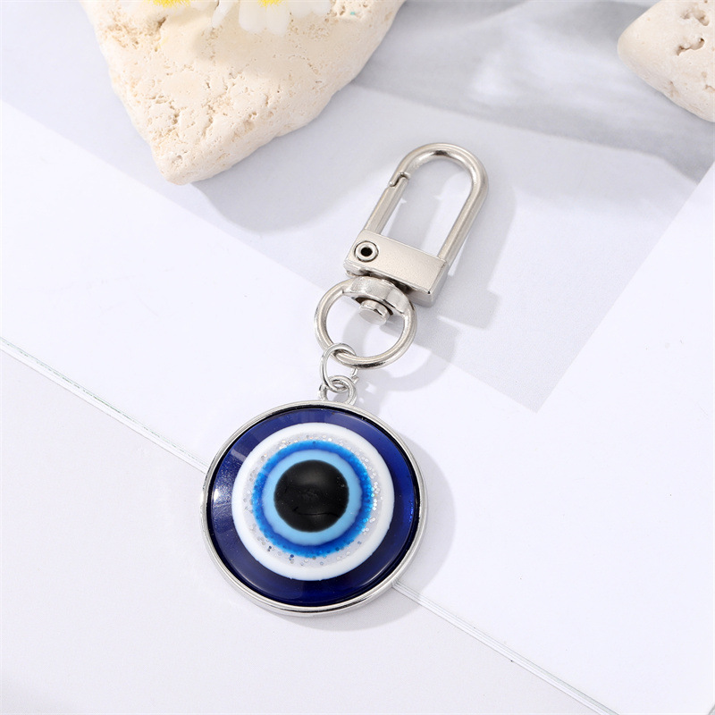 Turkish Blue Eye Pendant Keychain Keyring For Men Women Couple Freind Gift Evil Eye Bag Car Accessories Wholesale Jewelry