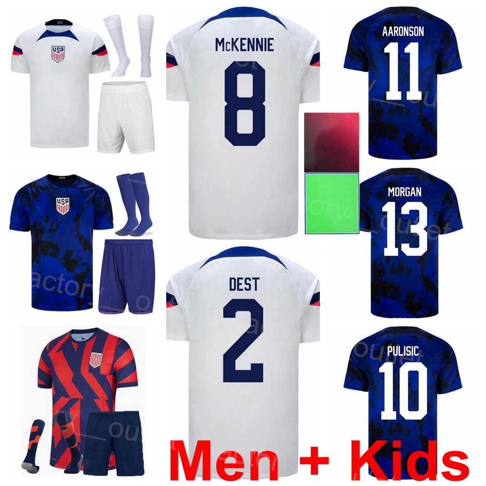 Men Kids American Soccer Jerseys National Team 22-23 World Cup Weston McKennie Walker Zimmerman Timothy Weah Tyler Adams Kellyn Acosta Yedlin USAS Football Kits
Men Kids American Soccer Jerseys National Team 22-23 World Cup Weston McKennie Walker Zimmerman Timothy Weah Tyler Adams Kellyn Acosta Yedlin USAS Football Kits