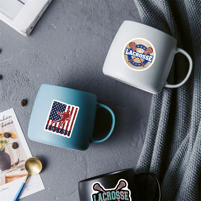 50PCS lacrosse sport Stickers hockey Graffiti Kids Toy Skateboard car Motorcycle Bicycle Sticker Decals Wholesale