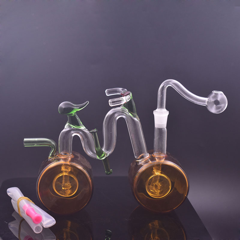 Unique Bicycle Shape 10mm Mini Glass Oil Burner Bong Water Pipes Double Matrix Ash Catcher Hookah Recycler Honeycomb Bongs with Male Glass Oil Burner Pipes
Unique Bicycle Shape 10mm Mini Glass Oil Burner Bong Water Pipes Double Matrix Ash Catcher Hookah Recycler Honeycomb Bongs with Male Glass Oil Burner Pipes