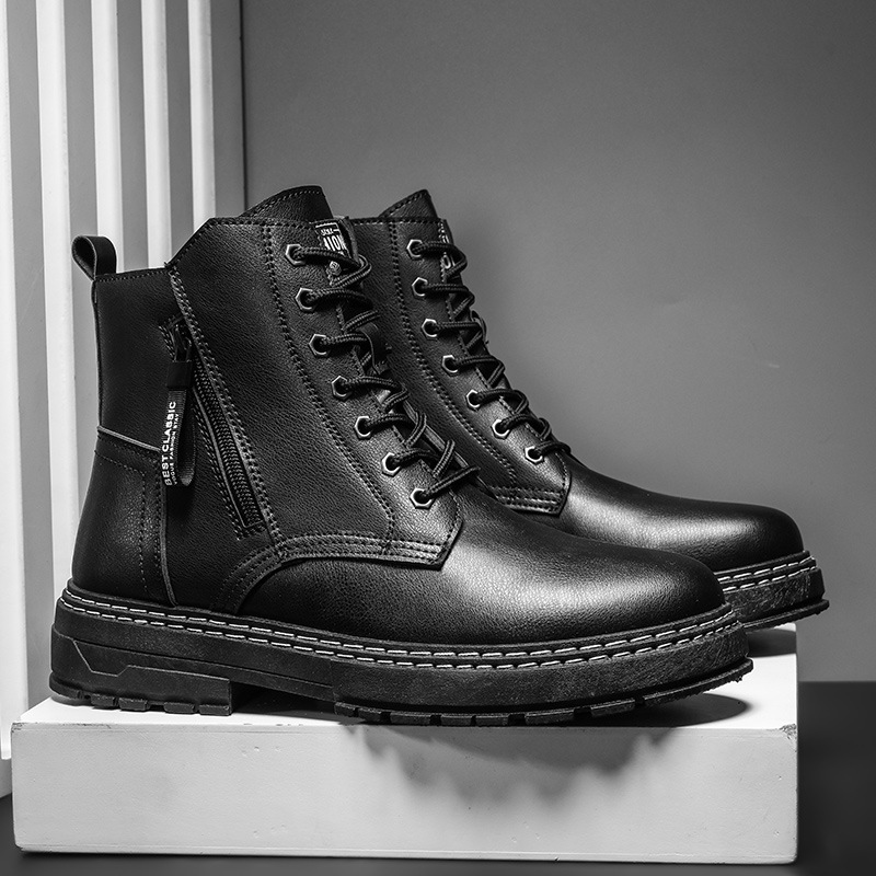 Boots Men's Hightop Boot Winter Keep Warm Ankle Boot Platform Footwear Motorcycle Boot Lace Up Leather Boots Coturno Masculino 221008, Black
Boots Men's Hightop Boot Winter Keep Warm Ankle Boot Platform Footwear Motorcycle Boot Lace Up Leather Boots Coturno Masculino 221008, Black