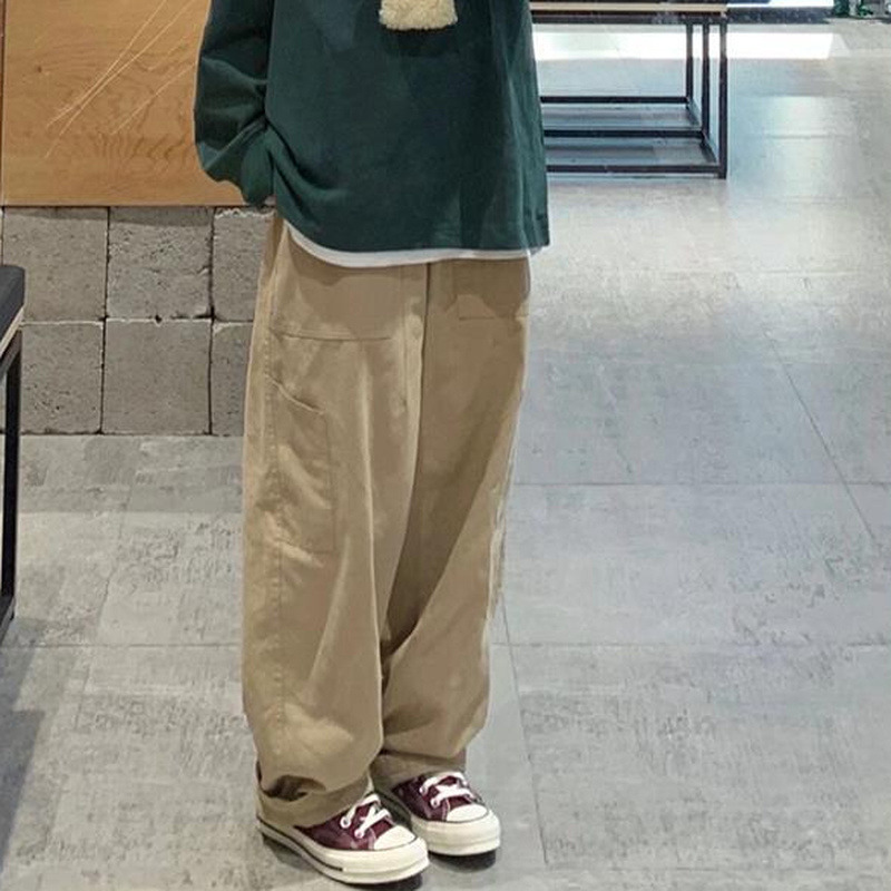 Womens Pants Capris Women S3XL Casual Pants Safari Style Drawstring High Waist Trousers Loose Japanese Streetwear Vintage Solid Color Hiphop Bf 221007