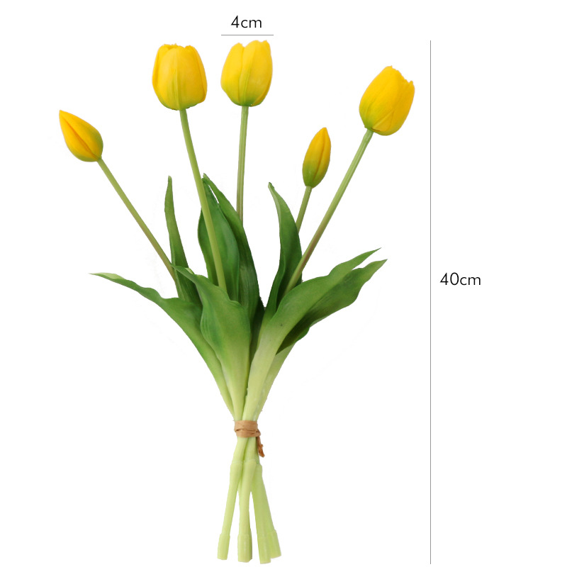 Wedding flowers Real Touch Tulip Flower Arrangement Bouquets for Home Office Wedding Decoration