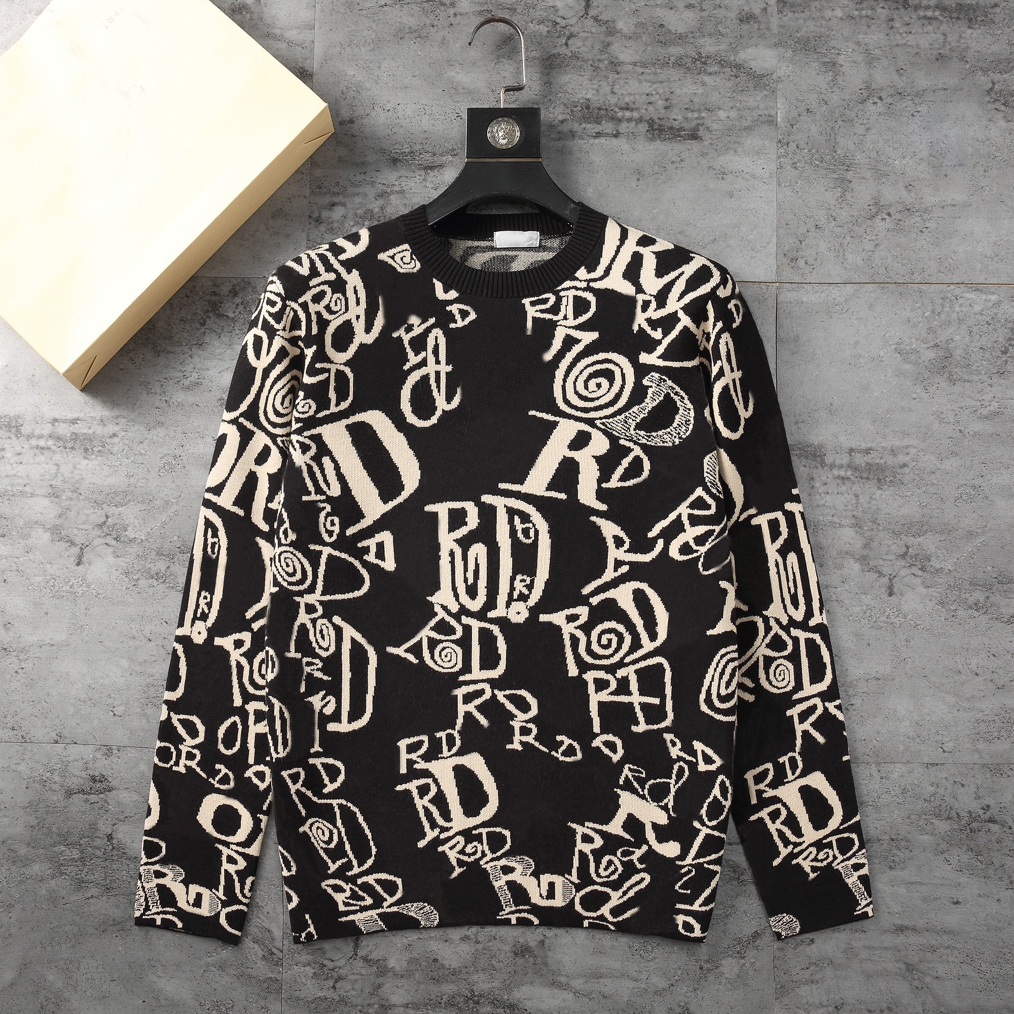 Mens Women Sweaters high-end design Fitted Style Warm Top Knitted Cotton Blended O-Neck letter printing slim fit fashion, 10
Mens Women Sweaters high-end design Fitted Style Warm Top Knitted Cotton Blended O-Neck letter printing slim fit fashion, 10
