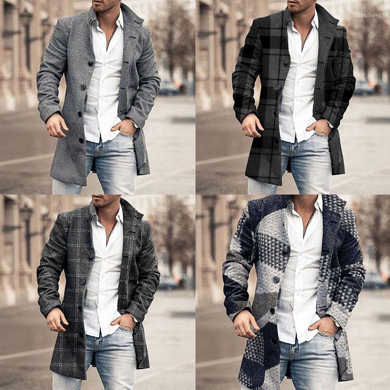 Men's Wool Fashion Solid Color Men's Coat Stand Collar Long Sleeve Slim Blazer Coats Mid-length Plaid Single-Breasted Casual Overcoat, Black
Men's Wool Fashion Solid Color Men's Coat Stand Collar Long Sleeve Slim Blazer Coats Mid-length Plaid Single-Breasted Casual Overcoat, Black