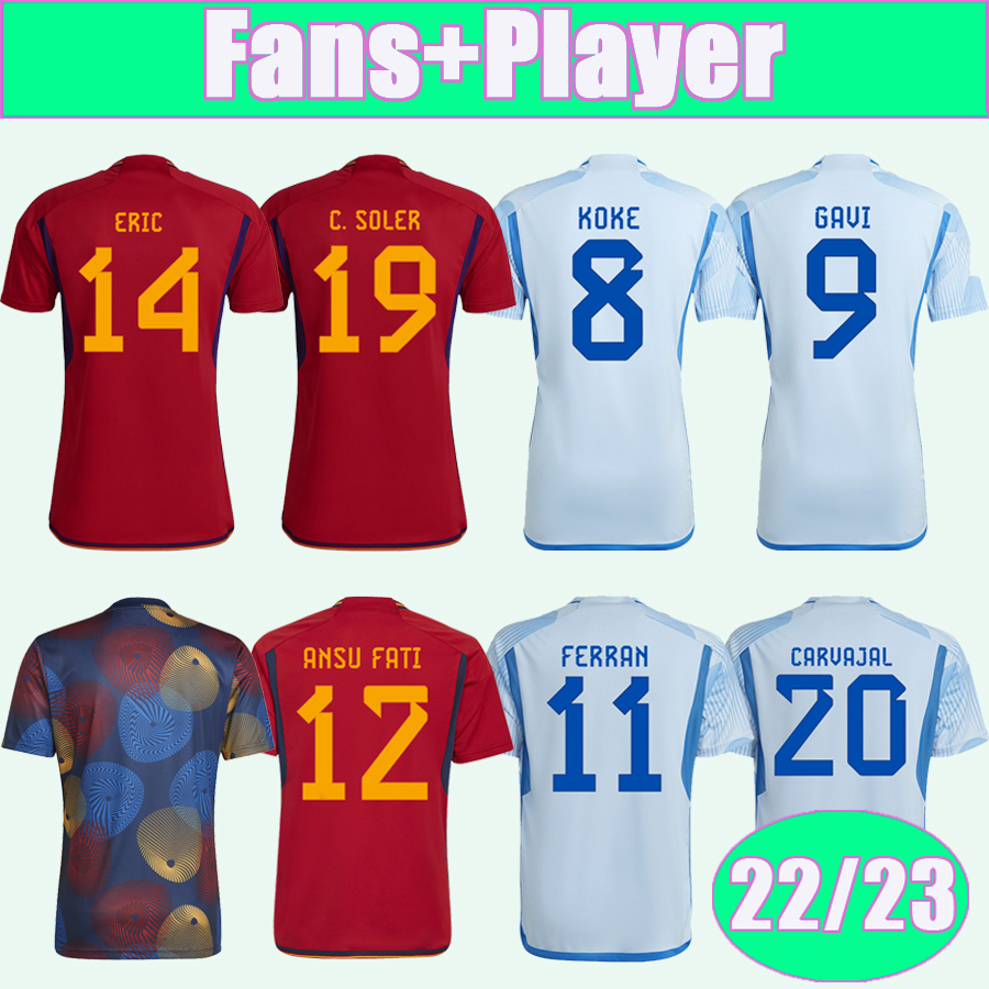 22 23 SpAIn Fans Mens Soccer Jerseys KOKE GAVI National Team ANSU FATI FERRAN Player Version ASENSIO OLMO SERGIO CARVAJAL Home Away Football Shirts Pre-match uniform, Qm11482 22 23 home no patch
22 23 SpAIn Fans Mens Soccer Jerseys KOKE GAVI National Team ANSU FATI FERRAN Player Version ASENSIO OLMO SERGIO CARVAJAL Home Away Football Shirts Pre-match uniform, Qm11482 22 23 home no patch