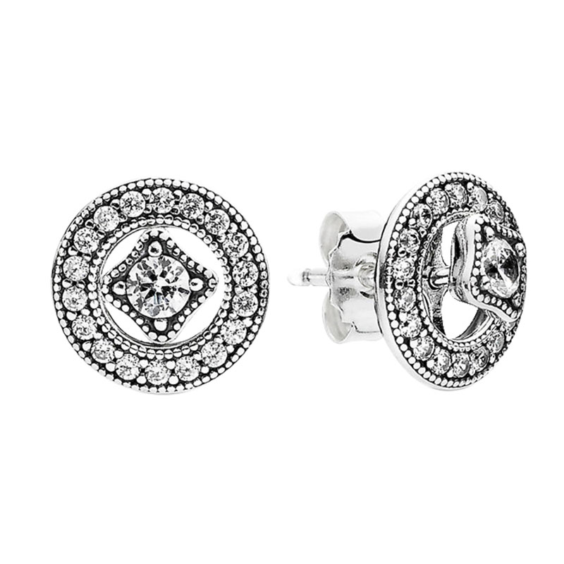 Authentic Sterling Silver Vintage Circle Stud Earrings Wedding Jewelry For Women Girls with Original Box Set for Pandora CZ diamond Engagement gifts Earring
Authentic Sterling Silver Vintage Circle Stud Earrings Wedding Jewelry For Women Girls with Original Box Set for Pandora CZ diamond Engagement gifts Earring