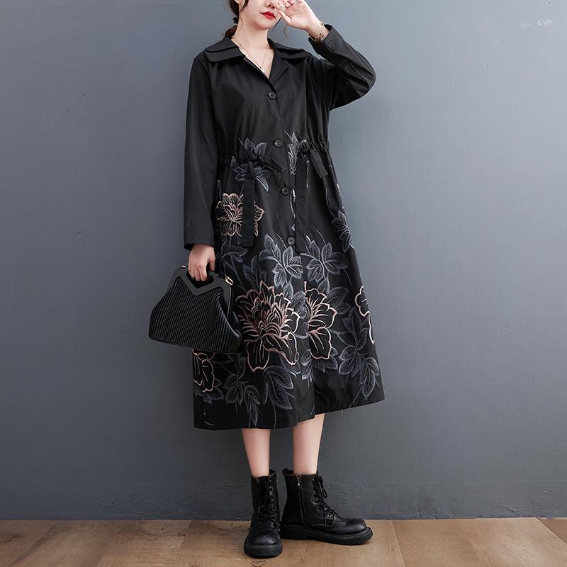 Women's Trench Coats Good Quality Women Floral Embroidery Coat Jacket Gorgeous Maxi Autumn Winter Long Overcoat Fashion Outfit Windbreaker, Black
Women's Trench Coats Good Quality Women Floral Embroidery Coat Jacket Gorgeous Maxi Autumn Winter Long Overcoat Fashion Outfit Windbreaker, Black