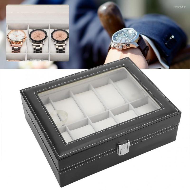 Watch Boxes Portable PU Leather Flannel Lining Glass Cover Bag 10 Slots Jewelry Display Case Storage Holder Box Organizer
Watch Boxes Portable PU Leather Flannel Lining Glass Cover Bag 10 Slots Jewelry Display Case Storage Holder Box Organizer