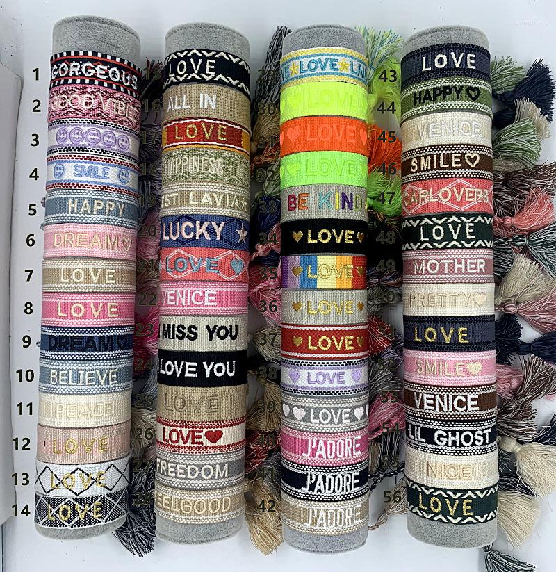 Charm Bracelets NUNCAD Embroidered Friendship Wrist Strap European And American Simple Fashion Letter Ribbon Bracelet Trendy Men Women
Charm Bracelets NUNCAD Embroidered Friendship Wrist Strap European And American Simple Fashion Letter Ribbon Bracelet Trendy Men Women