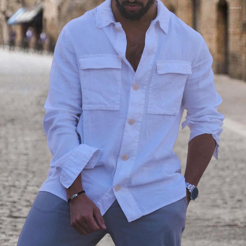 Men's Casual Shirts Turn-down Collar Long Sleeves Men Shirt Lapel Solid Color Single-breasted Tops Flap Pockets Wear-resistant Spring
Men's Casual Shirts Turn-down Collar Long Sleeves Men Shirt Lapel Solid Color Single-breasted Tops Flap Pockets Wear-resistant Spring
