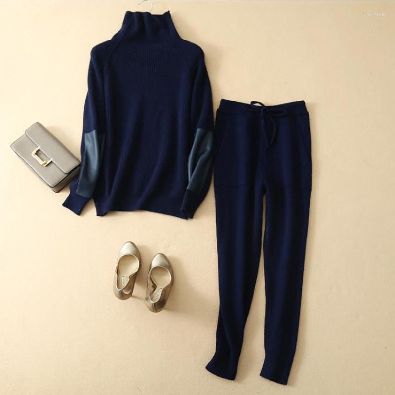 Women' Two Piece Pants Woolen And Cashmere Knitted Warm Suit Round Collar Velvet Sweater Mink Trousers Leisure Two-piece Sets Wq901, Navy
Women' Two Piece Pants Woolen And Cashmere Knitted Warm Suit Round Collar Velvet Sweater Mink Trousers Leisure Two-piece Sets Wq901, Navy