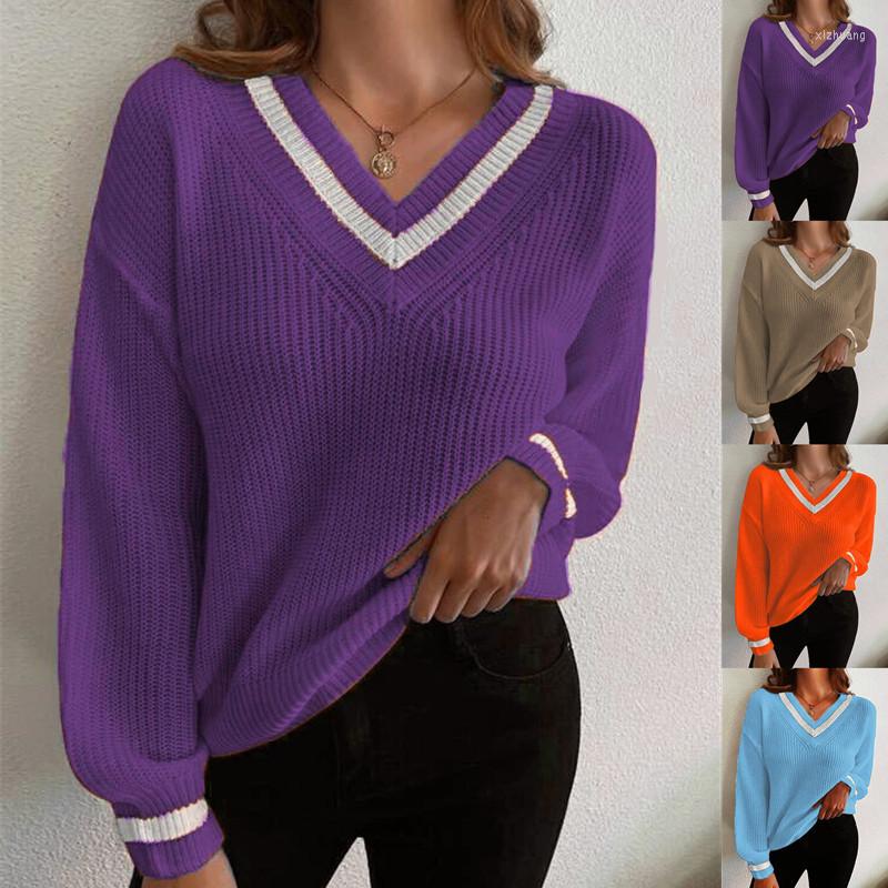 Women' Sweaters 2022 V Neck White Casual Sweater Women Preppy Style Korean Long Sleeve Jumpers Ladies High Street Autumn Winter Pullover, Purple
Women' Sweaters 2022 V Neck White Casual Sweater Women Preppy Style Korean Long Sleeve Jumpers Ladies High Street Autumn Winter Pullover, Purple