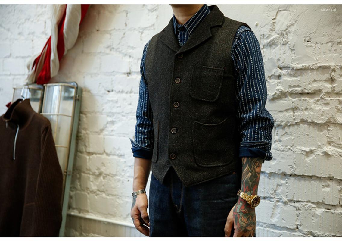 Men' Vests Men' Retro Workwear Vest Slim British Casual Woolen Wool Suit Sleeveless Jacket Wedding Men, Dark gray
Men' Vests Men' Retro Workwear Vest Slim British Casual Woolen Wool Suit Sleeveless Jacket Wedding Men, Dark gray