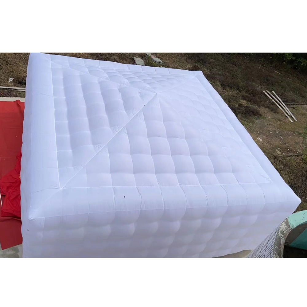 New Arriver 8x8x3.8m White Inflatable Cube Tent Cubic Marquee House Square Party Wedding Cinema Building Customized For USA