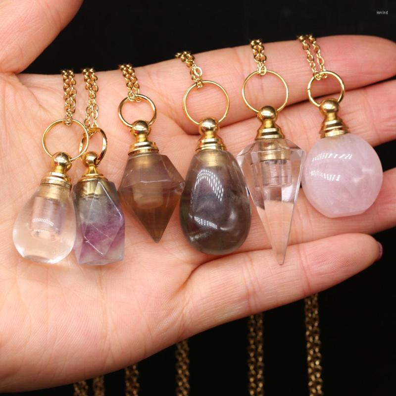 Pendant Necklaces Natural Stone Agates Crystal Quartz Perfume Bottle Purple Grey Essential Oil Diffuser Necklace Women Jewelry Gift
Pendant Necklaces Natural Stone Agates Crystal Quartz Perfume Bottle Purple Grey Essential Oil Diffuser Necklace Women Jewelry Gift