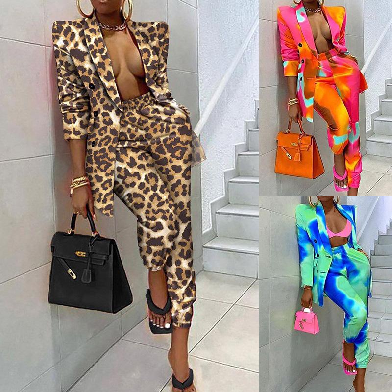 Women' Two Piece Pants ZL1723 Spring 2022 Womens Fashion Printing Office Commuter Casual Beautiful Sets Outifits, Green
Women' Two Piece Pants ZL1723 Spring 2022 Womens Fashion Printing Office Commuter Casual Beautiful Sets Outifits, Green
