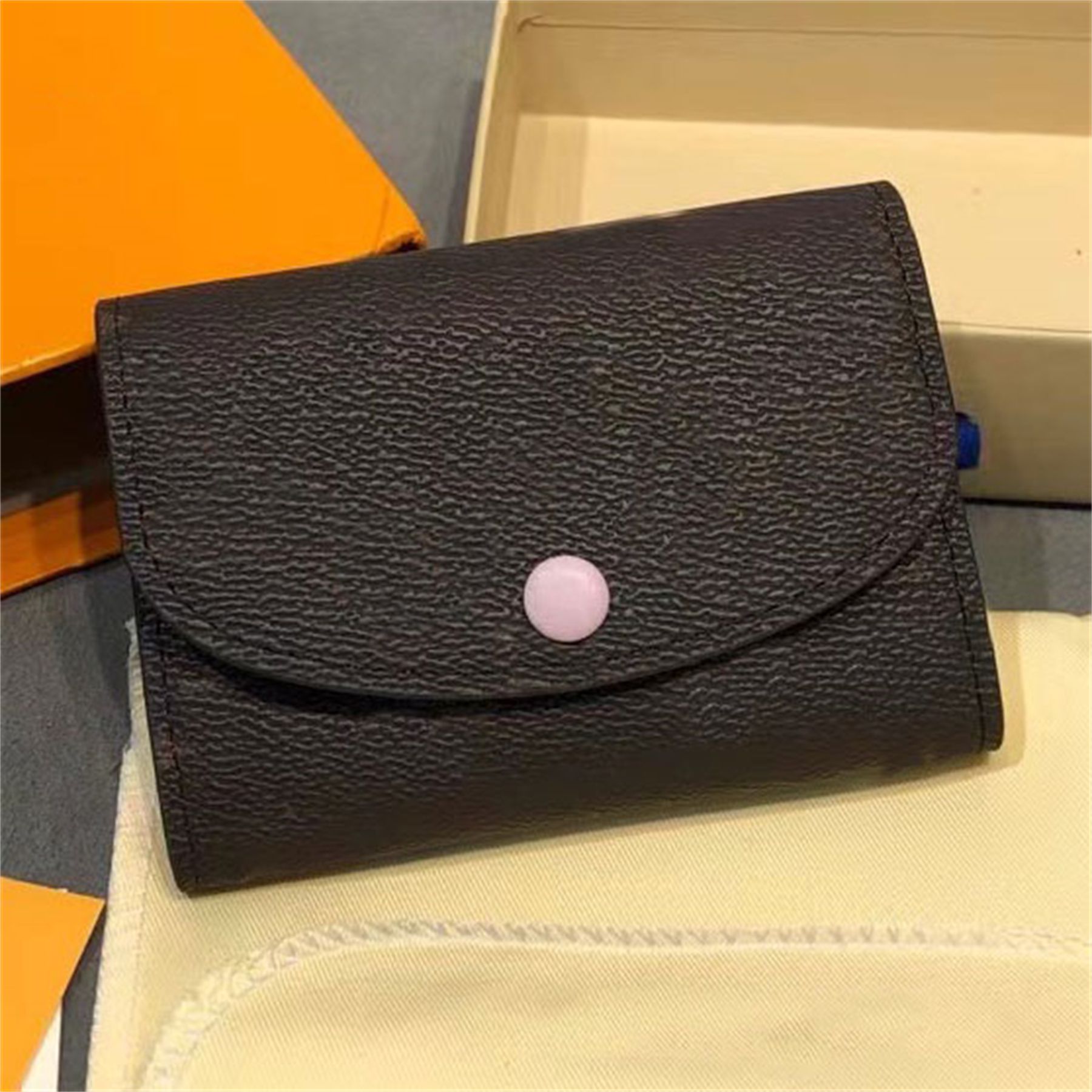 Designer Rosalie Coin Purse fashion womens compact short wallet luxury leather key pouch credit card holder classic brown, Packing bag
Designer Rosalie Coin Purse fashion womens compact short wallet luxury leather key pouch credit card holder classic brown, Packing bag