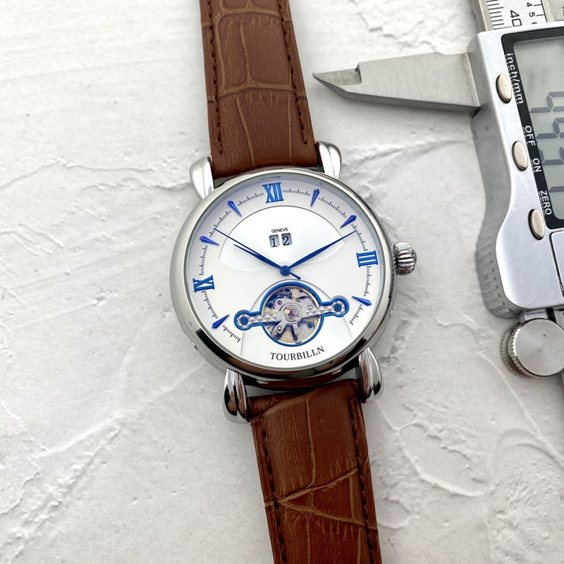 Men Watch Stainless Steel tourbillon Three stitches Luxury Brand 42mm Automatic mechanical Watches leather Strap PAT Fashion
Men Watch Stainless Steel tourbillon Three stitches Luxury Brand 42mm Automatic mechanical Watches leather Strap PAT Fashion