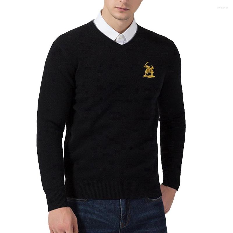 Men's Sweaters High Quality Big Horse Logo Super Soft Cotton Knit Pullover V Neck Sweater Men Casual Jumper Autum Pull Hommes 8508, Black yellow logo
Men's Sweaters High Quality Big Horse Logo Super Soft Cotton Knit Pullover V Neck Sweater Men Casual Jumper Autum Pull Hommes 8508, Black yellow logo