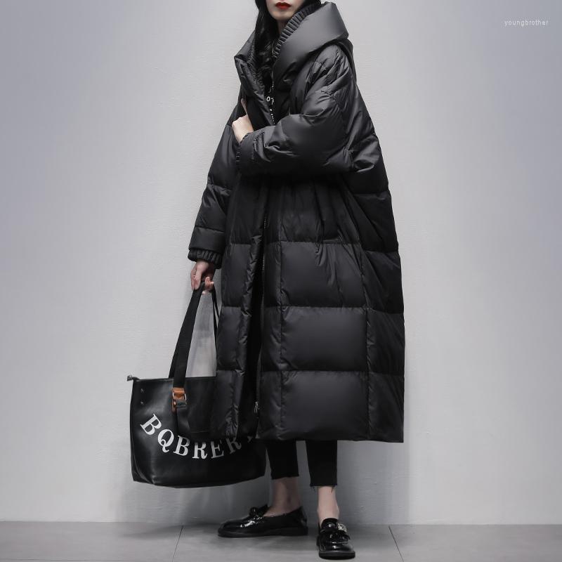 Women' Down Black Long Women' Snow Jacket Winter 90%White Duck Hooded Loose Coat Windproof Thicken Parkas Outwear Female
Women' Down Black Long Women' Snow Jacket Winter 90%White Duck Hooded Loose Coat Windproof Thicken Parkas Outwear Female