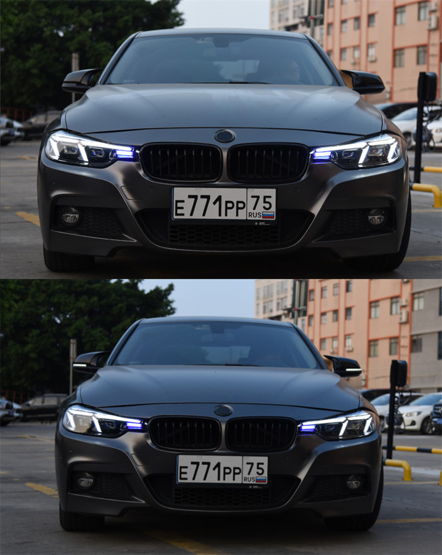 Headlight For 3Series F30 F35 2013-2018 Head Lights Upgrae 2022 Style Replacement DRL angel eye Daytime lights Lighthouse Projector Facelift
