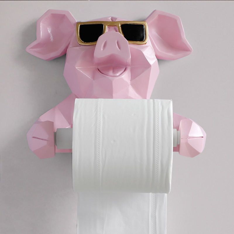 Tissue Boxes Napkins animal tissue box Statue Figurine Hanging toilet paper holder Washroom Wall Home Decor Roll Paper Box Holder Mount 221008