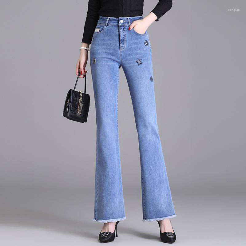 Women's Jeans 2022 Women's Spring And Autumn Embroidered Micro-Flare High Waist Slim Wide Leg Casual Pants, Blue
Women's Jeans 2022 Women's Spring And Autumn Embroidered Micro-Flare High Waist Slim Wide Leg Casual Pants, Blue