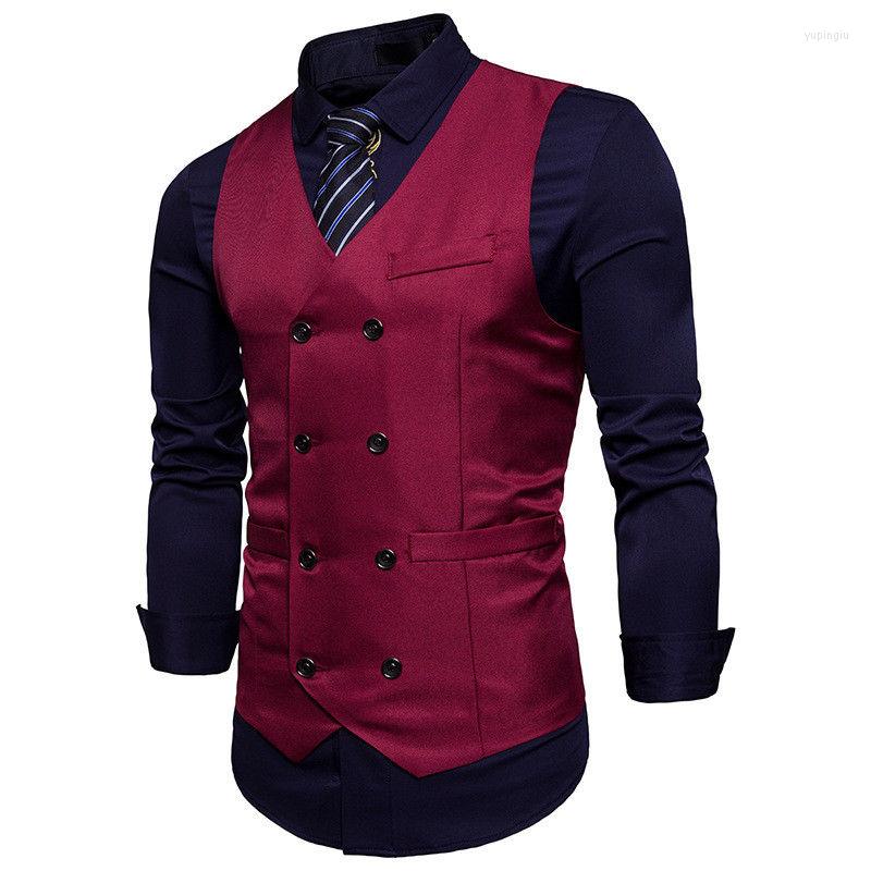 Men's Vests Men Formal Business Slim Fit Double Breasted Vest Waistcoat Party Banquet Evening Blazer Tops For 4 Color Only The, Black
Men's Vests Men Formal Business Slim Fit Double Breasted Vest Waistcoat Party Banquet Evening Blazer Tops For 4 Color Only The, Black