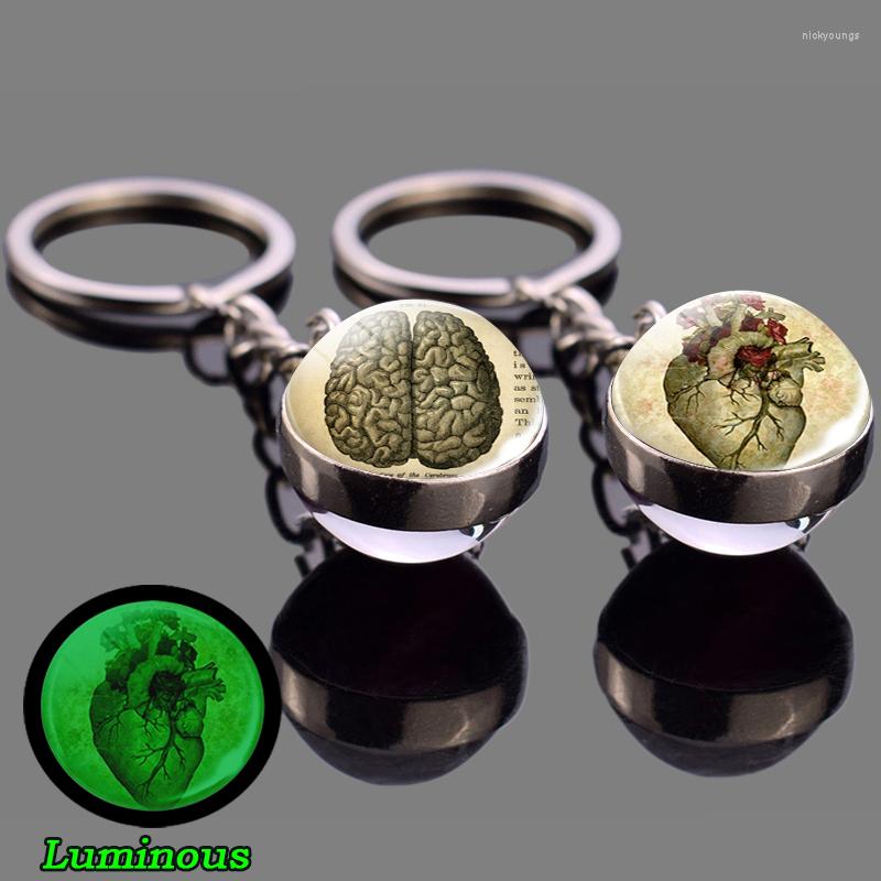 Keychains Men Luminous Human Heart Keychain Creative Fashion Wisdom Brain Pattern Glass Ball Pendant For Women Keyring Gift
Keychains Men Luminous Human Heart Keychain Creative Fashion Wisdom Brain Pattern Glass Ball Pendant For Women Keyring Gift