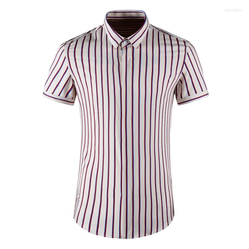 Men's Casual Shirts Minglu Cotton Men's Luxury Short Sleeve Vertical Striped Male Dress Summer Jacquard Simple Man, Red blue striped
Men's Casual Shirts Minglu Cotton Men's Luxury Short Sleeve Vertical Striped Male Dress Summer Jacquard Simple Man, Red blue striped