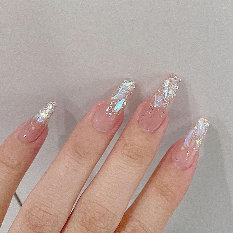 False Nails 24pcs/Box Press On Long Ballet Light Pink Full Detachable Glitter Fake Tips Wearable Coffin, Only 1sheet nails
False Nails 24pcs/Box Press On Long Ballet Light Pink Full Detachable Glitter Fake Tips Wearable Coffin, Only 1sheet nails
