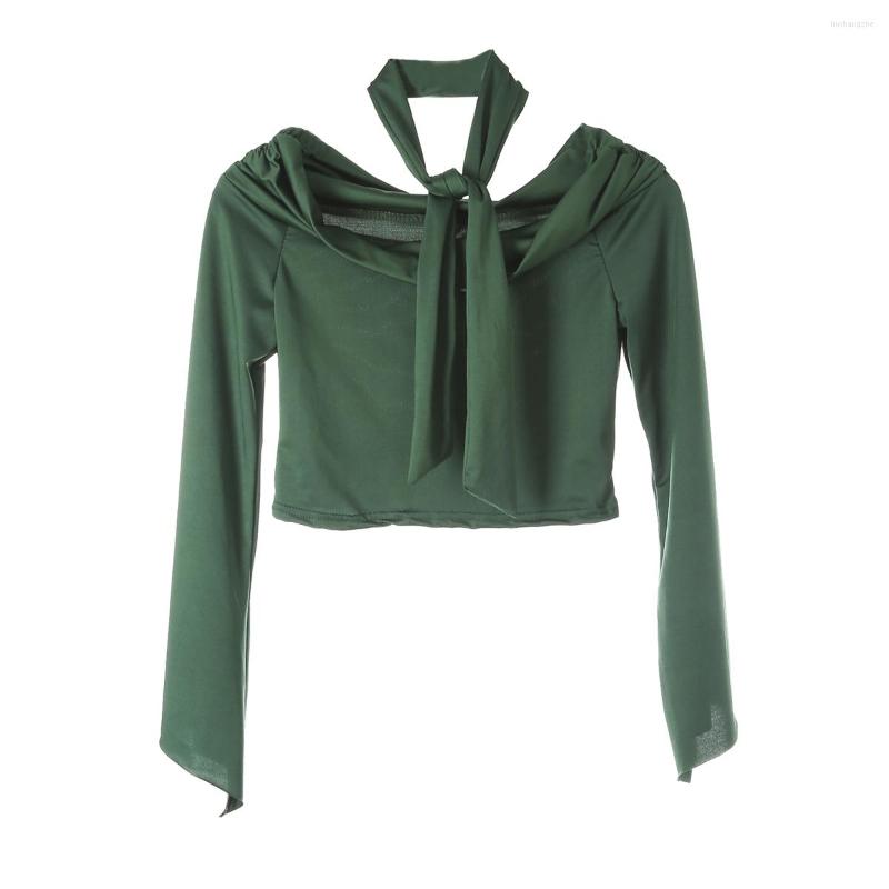 Women' Tracksuits 2PCS Sexy Women Crop Top Long Sleeve Off Shoulder Solid Strap Party Fashion Clothing, Army green
Women' Tracksuits 2PCS Sexy Women Crop Top Long Sleeve Off Shoulder Solid Strap Party Fashion Clothing, Army green