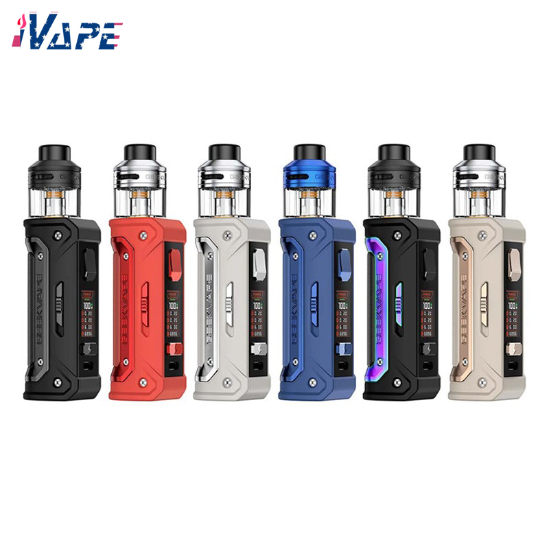 

Original Geekvape E100 Kit Aegis Eteno 100W Box MOD Vape with 4.5ML Pod Cartridge Fit P Series Coil Electronic Cigarette 18650 Vaporizer, Message for colors