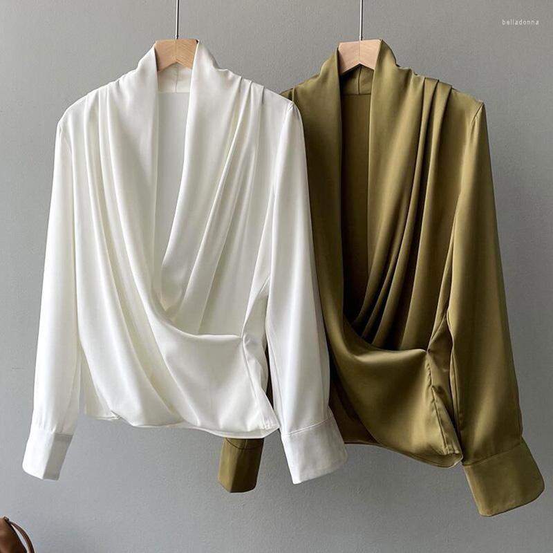 Women's Blouses Elegant Women Satin Shirts Designer Ladies V-neck 2022 Female Tops Fashion Office Lady Work Wear Clothes, Green
Women's Blouses Elegant Women Satin Shirts Designer Ladies V-neck 2022 Female Tops Fashion Office Lady Work Wear Clothes, Green