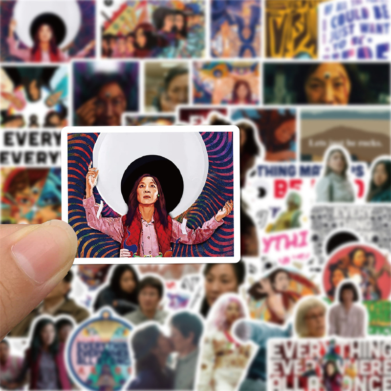 50Pcs Everything Everywhere All at Once sticker Comic fantasy film Graffiti Stickers for DIY Luggage Laptop Skateboard Motorcycle Bicycle Stickers