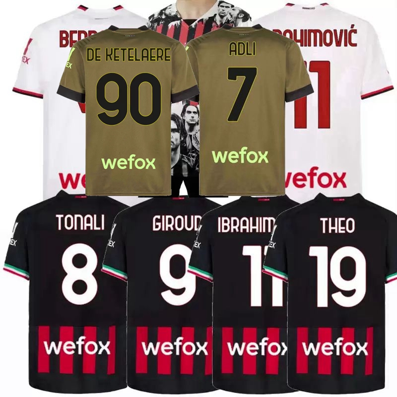 2022 2023 AC MILANS IBRAHIMOVIC Soccer Jerseys ORIGI THEO CALABRIA TONALI TOMORI BENNACER GIROUD DEST DE KETELAERE BRAHIM R.LEAO 22 23 football men kids shirt 4XL, Home+chest
2022 2023 AC MILANS IBRAHIMOVIC Soccer Jerseys ORIGI THEO CALABRIA TONALI TOMORI BENNACER GIROUD DEST DE KETELAERE BRAHIM R.LEAO 22 23 football men kids shirt 4XL, Home+chest