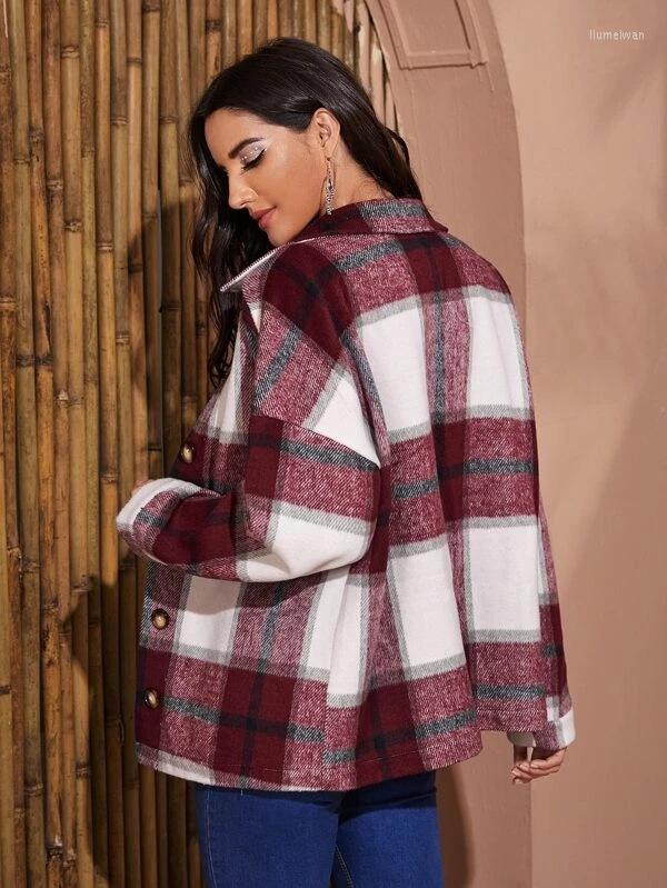 Women's Jackets Winter Green Plaid Jacket Coat Women Streetwear Long Leeve Thick Wool Fashion Pocket Oversized Lapel Autumn Shirts Coats, Beige
Women's Jackets Winter Green Plaid Jacket Coat Women Streetwear Long Leeve Thick Wool Fashion Pocket Oversized Lapel Autumn Shirts Coats, Beige