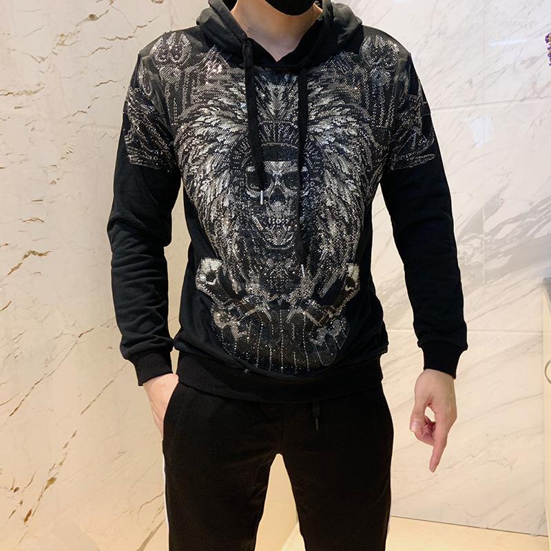 Men' Hoodies Winter High-quality Men' Hip Hop Diamond Hooded Slim Skull, As picture show
Men' Hoodies Winter High-quality Men' Hip Hop Diamond Hooded Slim Skull, As picture show