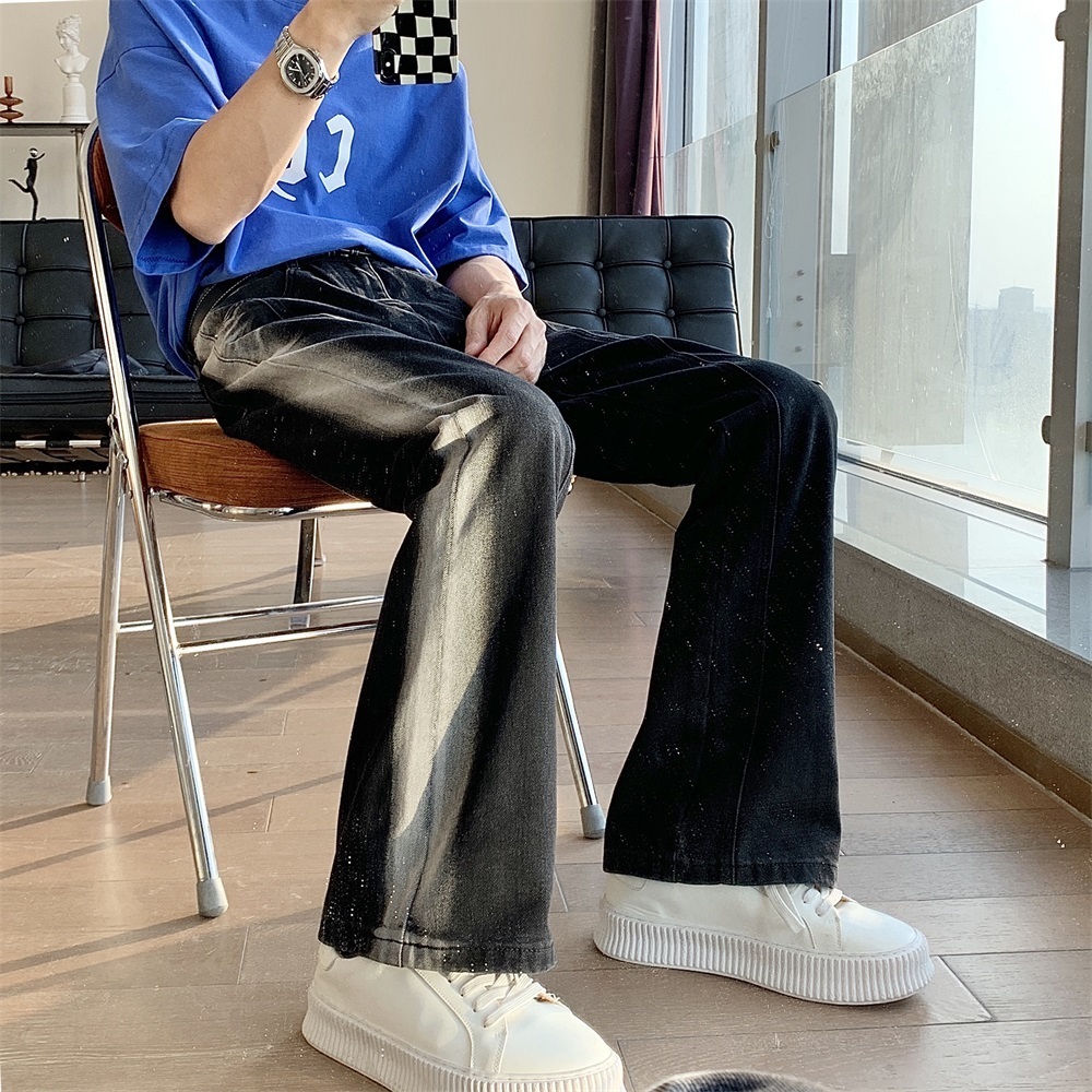 Men's Jeans Korean Fashion Tiedye Men Jeans Vintage Men's Jean Pants Streetwear Trendyol Jean Baggy Male Oversize Mens Denim Wide Pants 2210